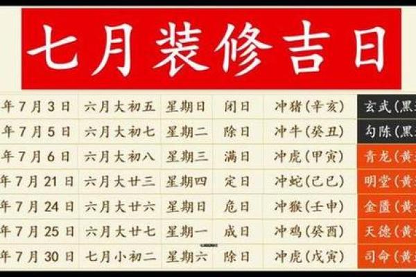 6月份装修开工吉日查询