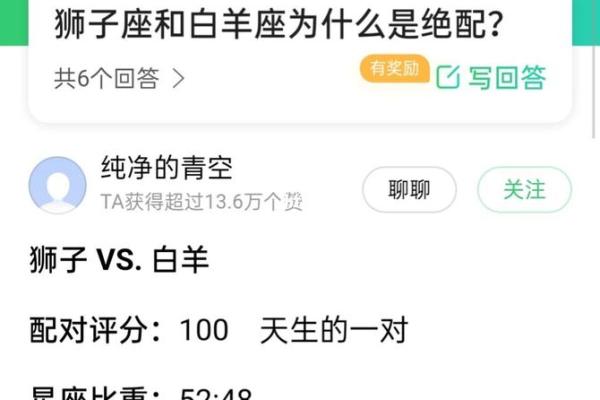 白羊座女狮子座男