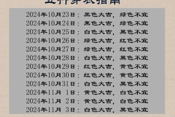 五行穿衣每日指南2024年1月2日(2021年1月24日五行色穿衣)