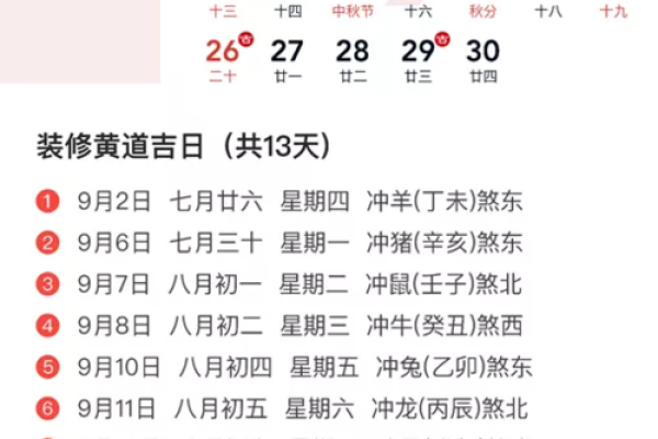 202013月装修开工黄道吉日查询