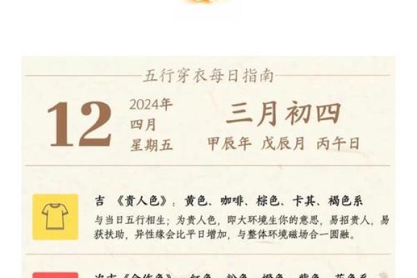 2025年4月4日每日五行穿衣